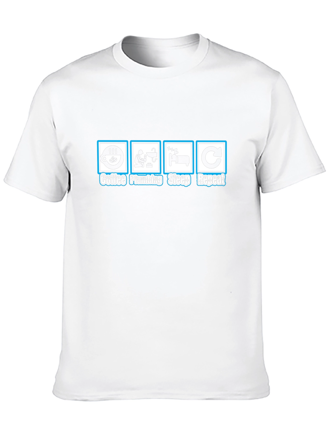 Coffee Plumbing Sleep Repeat T-Shirt - Plumber Gift