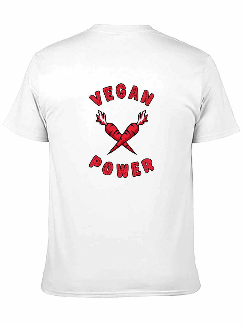 Vegan Power T-Shirt: Red Carrots Graphic Tee