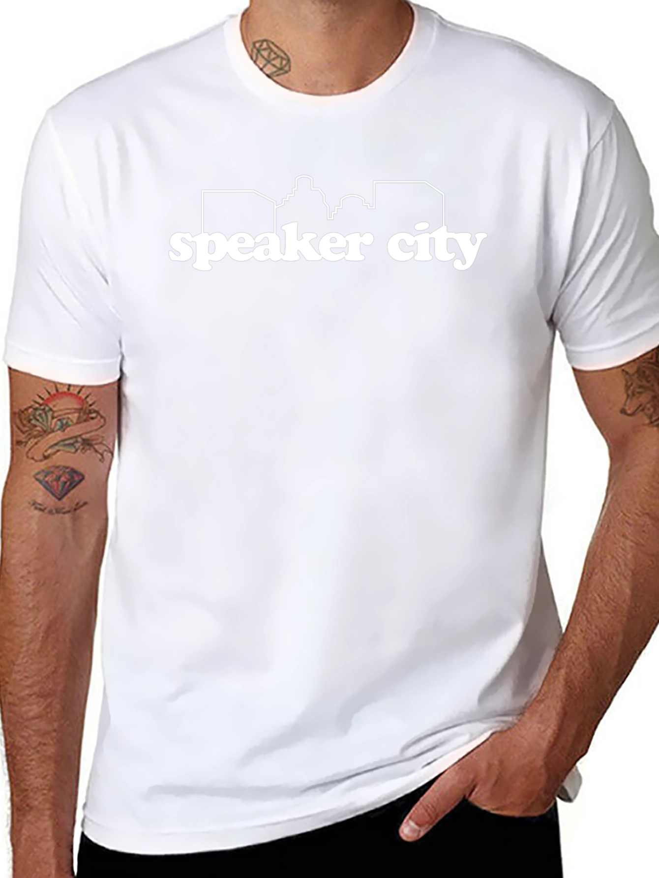 Speaker City Graphic Tee - Unisex Black T-Shirt