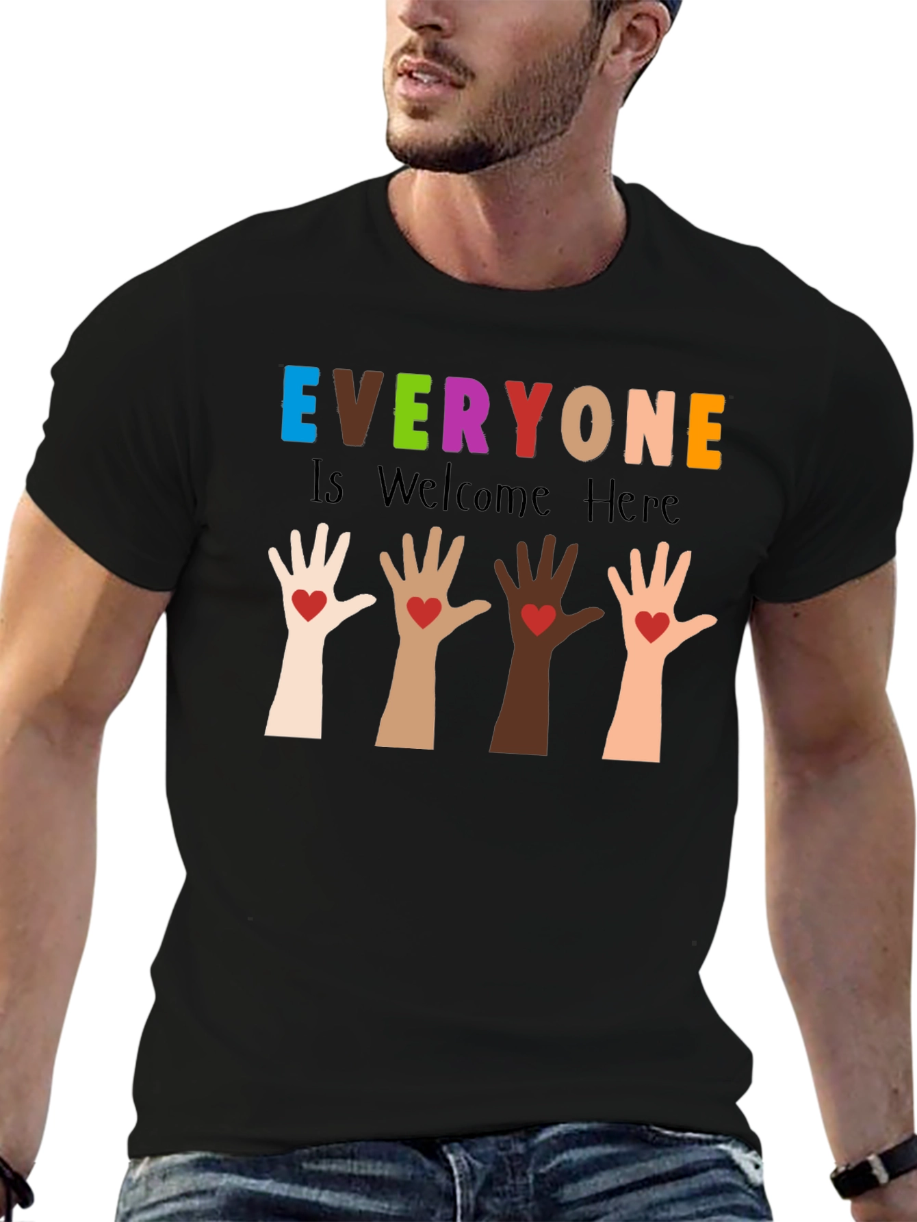 Everyone is Welcome Here T-Shirt - Unity & Inclusion
