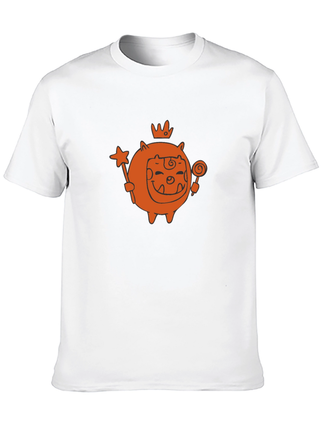Cute Cartoon Monster Graphic Tee - Black