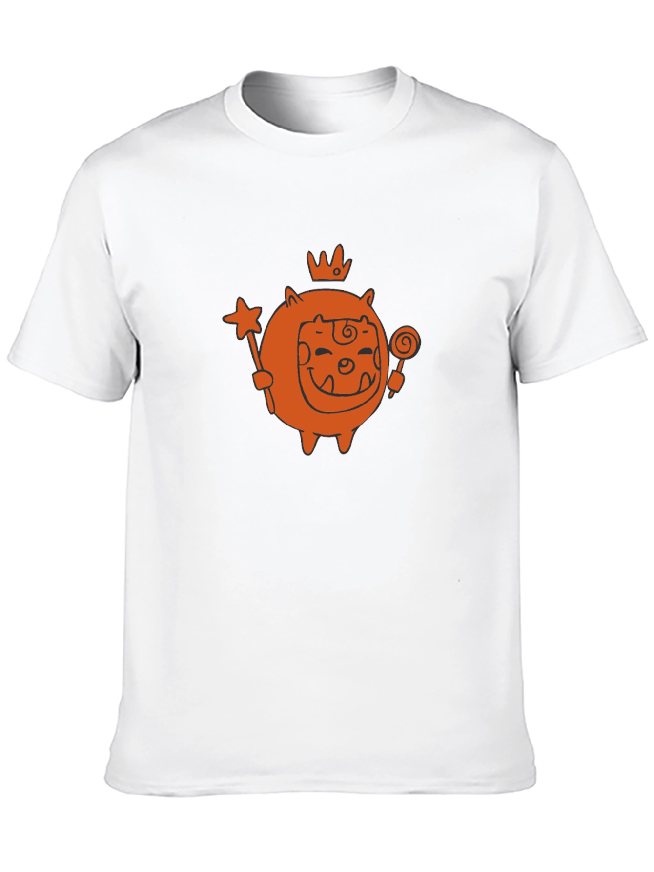 Cute Cartoon Monster Graphic Tee - Black