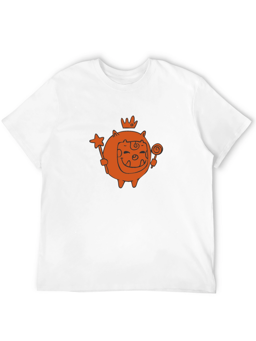 Cute Cartoon Monster Graphic Tee - Black