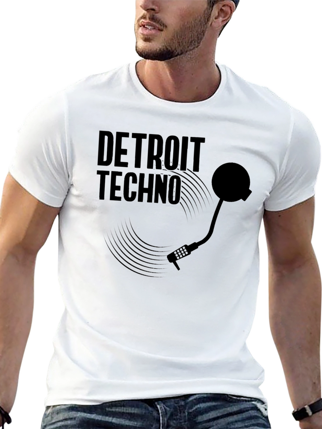 Detroit Techno Black Graphic Tee