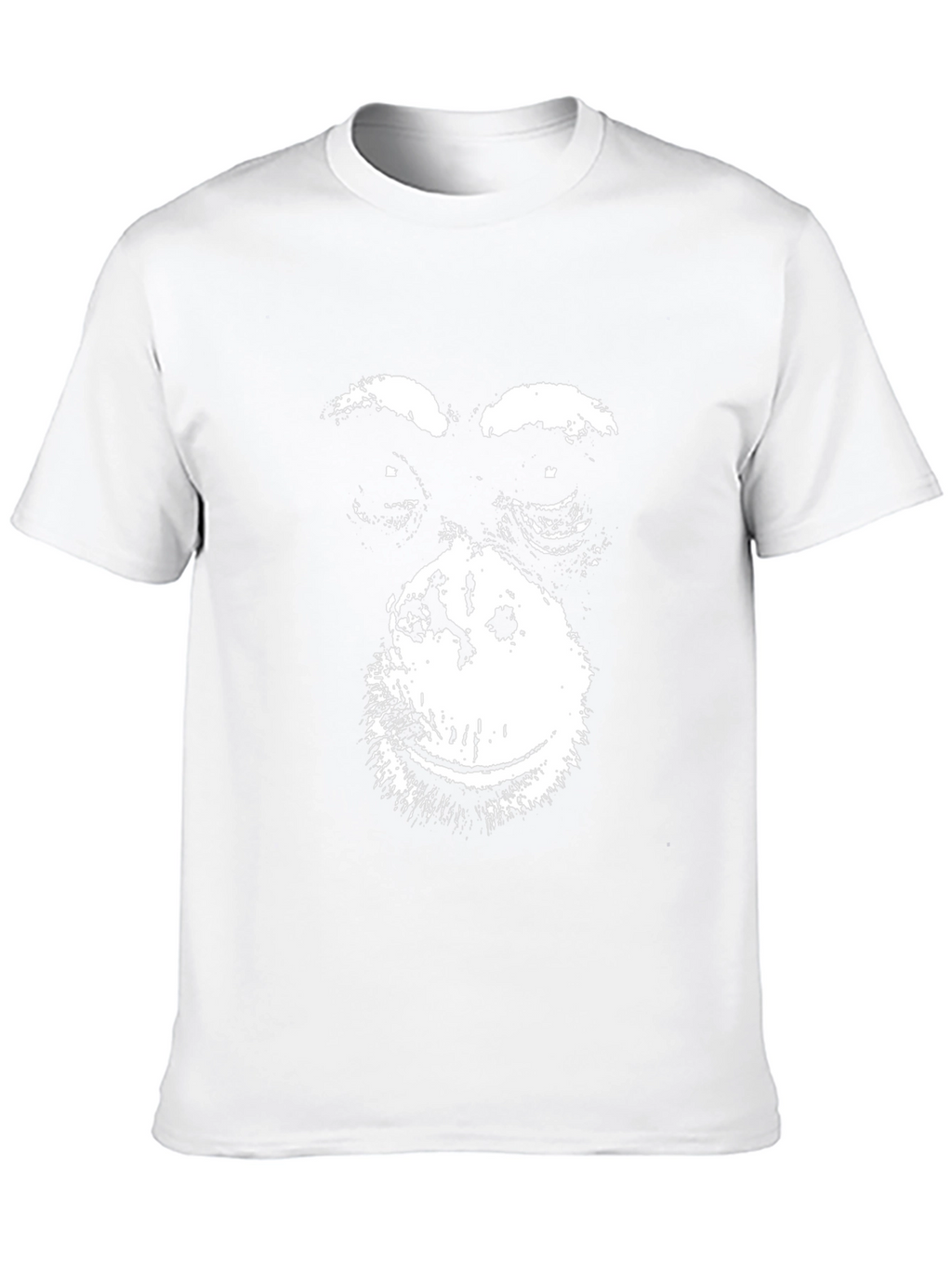 Black T-Shirt with Monkey Face Graphic