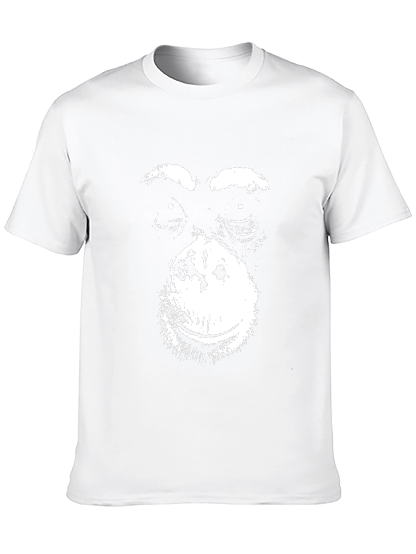 Black T-Shirt with Monkey Face Graphic
