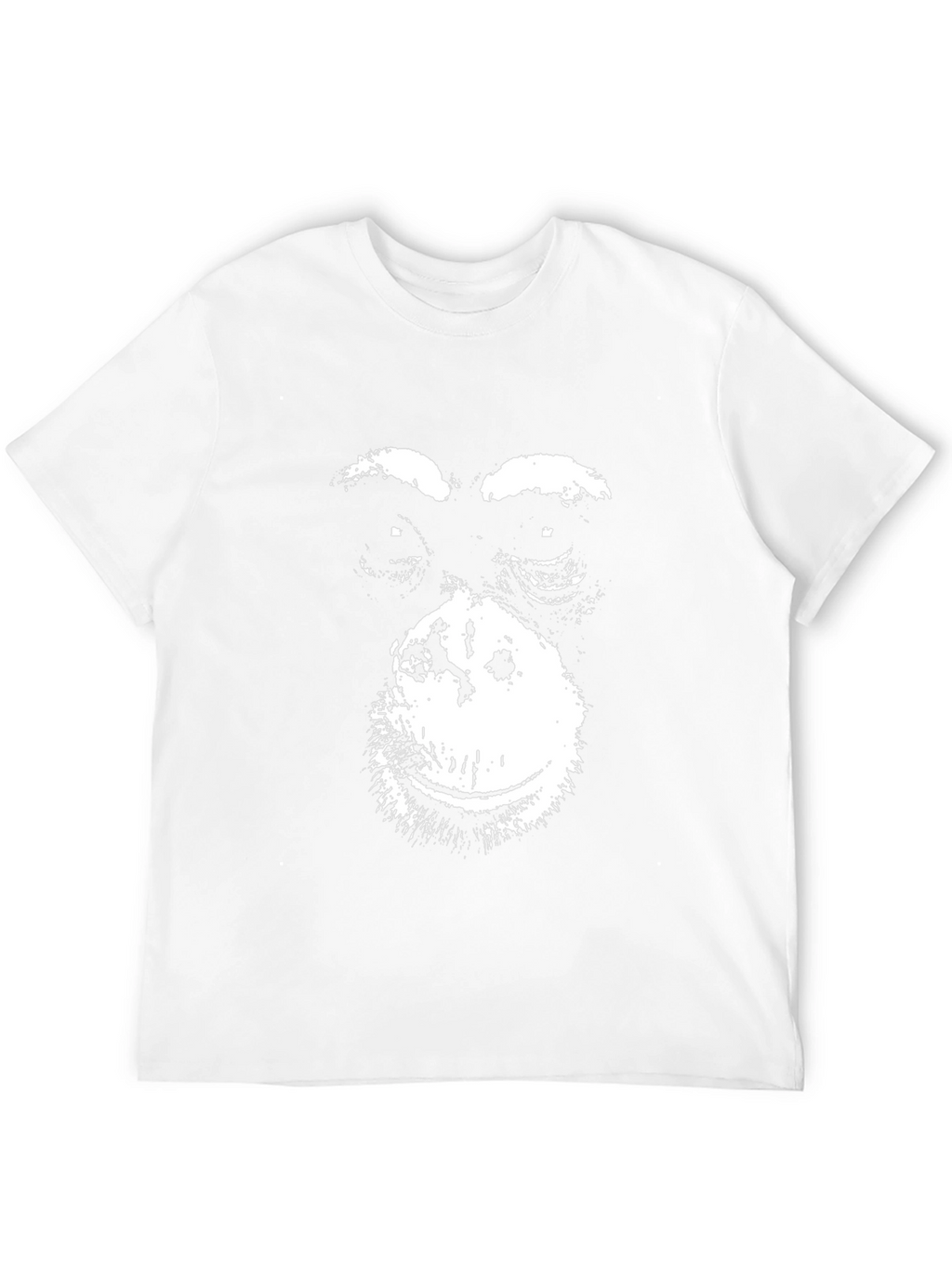 Black T-Shirt with Monkey Face Graphic