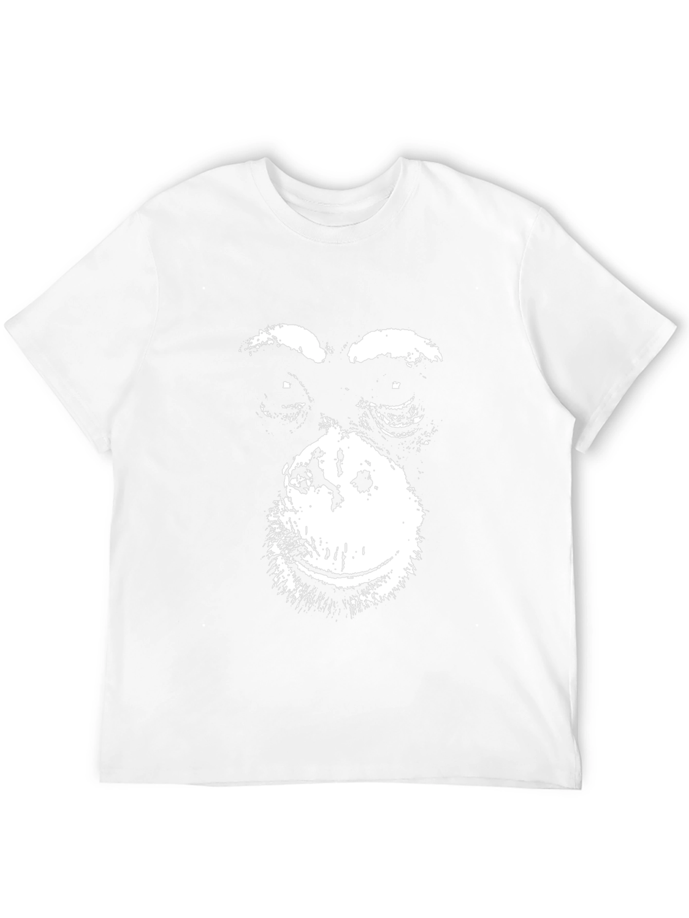 Black T-Shirt with Monkey Face Graphic