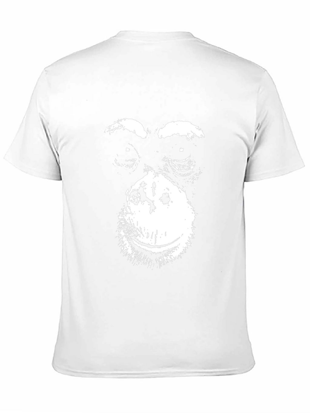 Black T-Shirt with Monkey Face Graphic