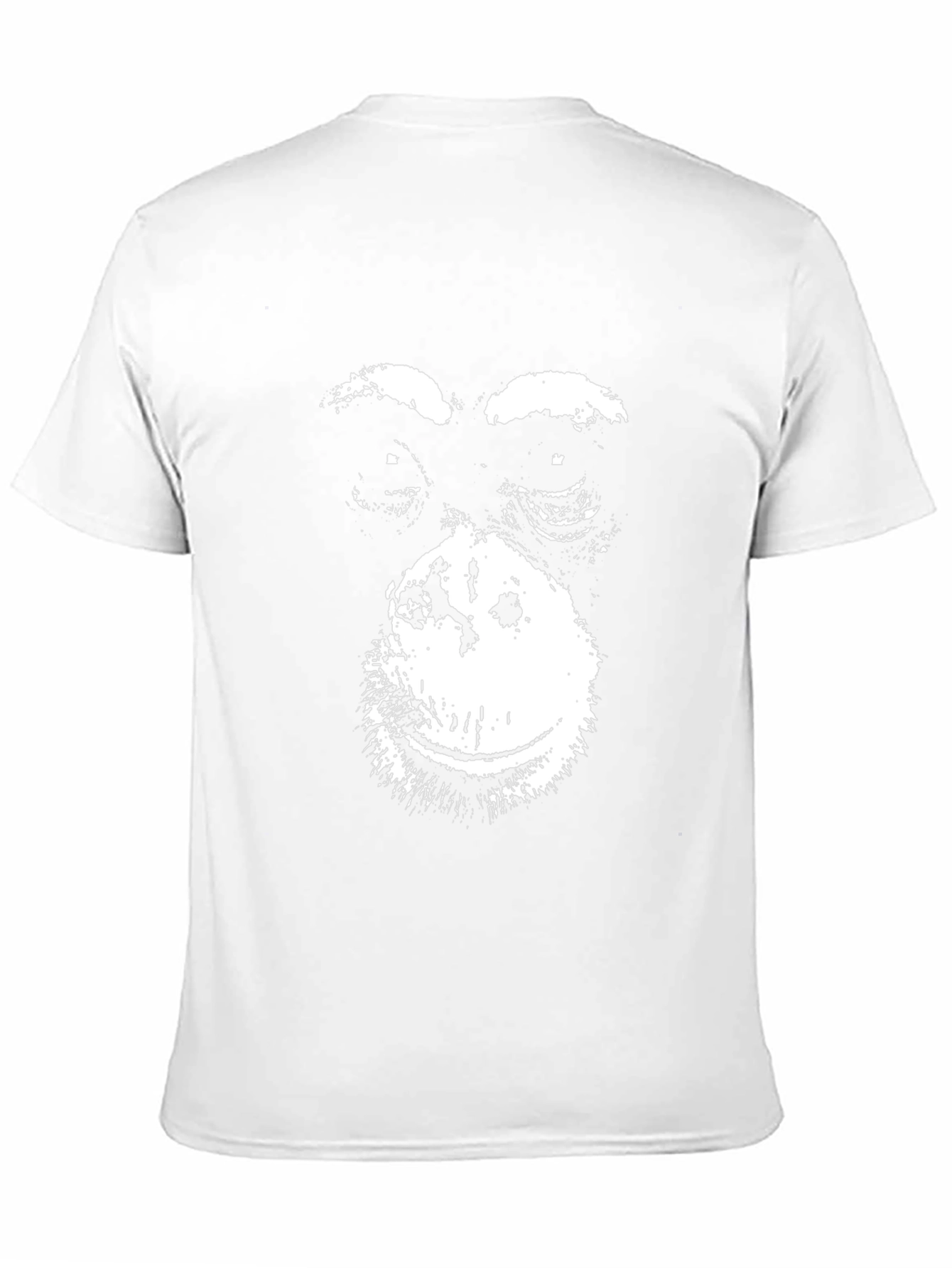 Black T-Shirt with Monkey Face Graphic