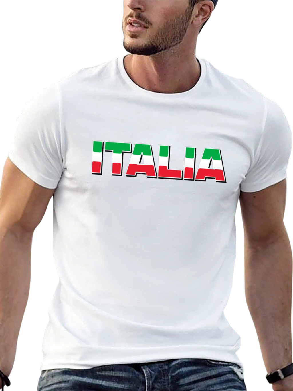 Italia Flag Graphic Tee - Black Italian Pride T-Shirt