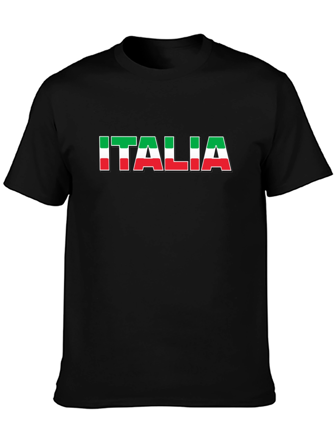 Italia Flag Graphic Tee - Black Italian Pride T-Shirt