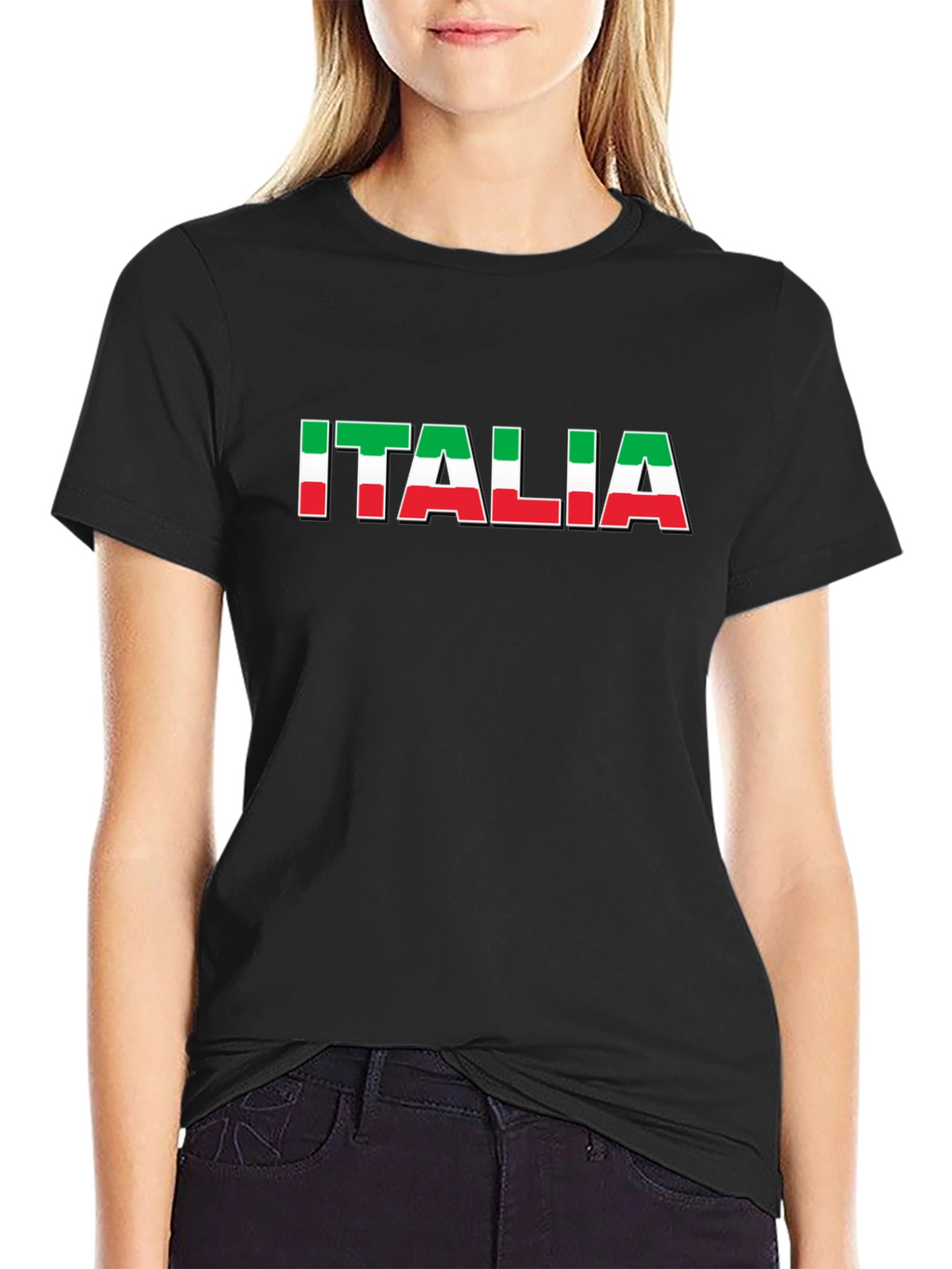 Italia Flag Graphic Tee - Black Italian Pride T-Shirt