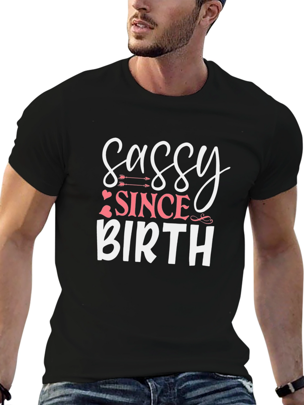 Sassy Since Birth Graphic Tee - Black