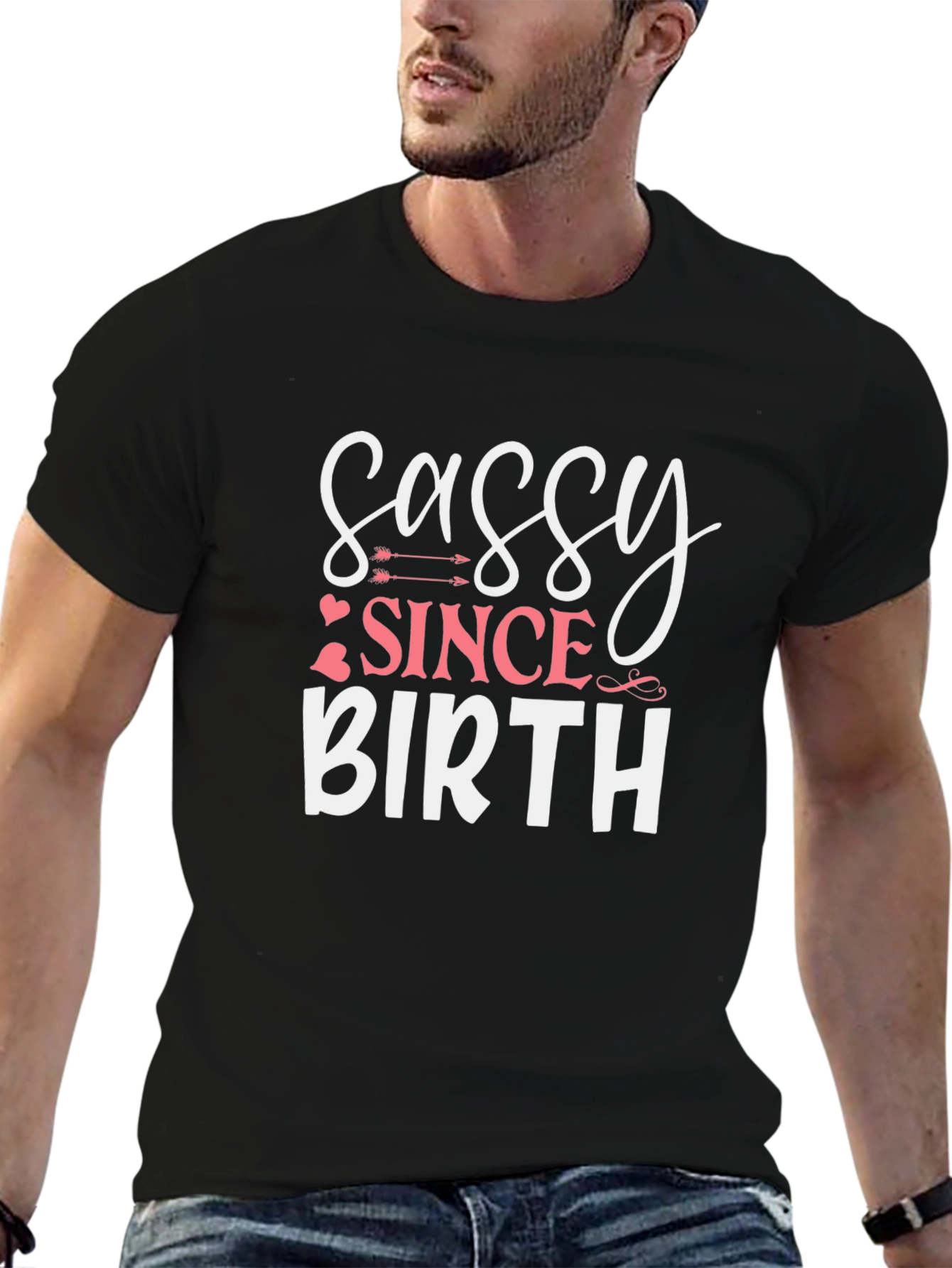 Sassy Since Birth Graphic Tee - Black