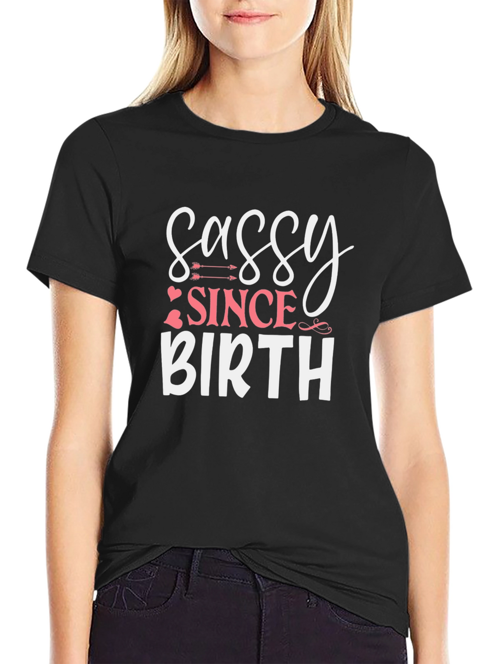 Sassy Since Birth Graphic Tee - Black