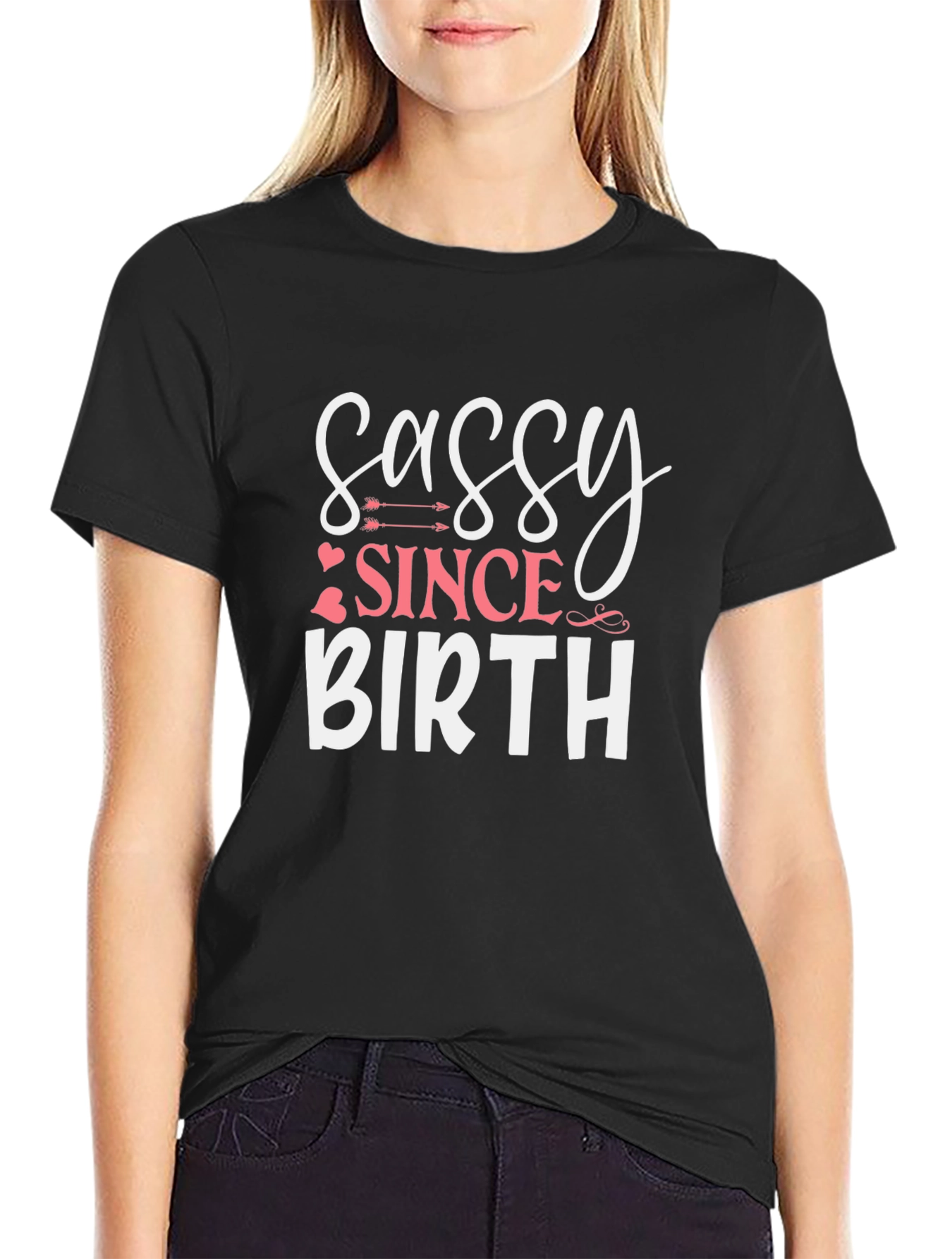 Sassy Since Birth Graphic Tee - Black
