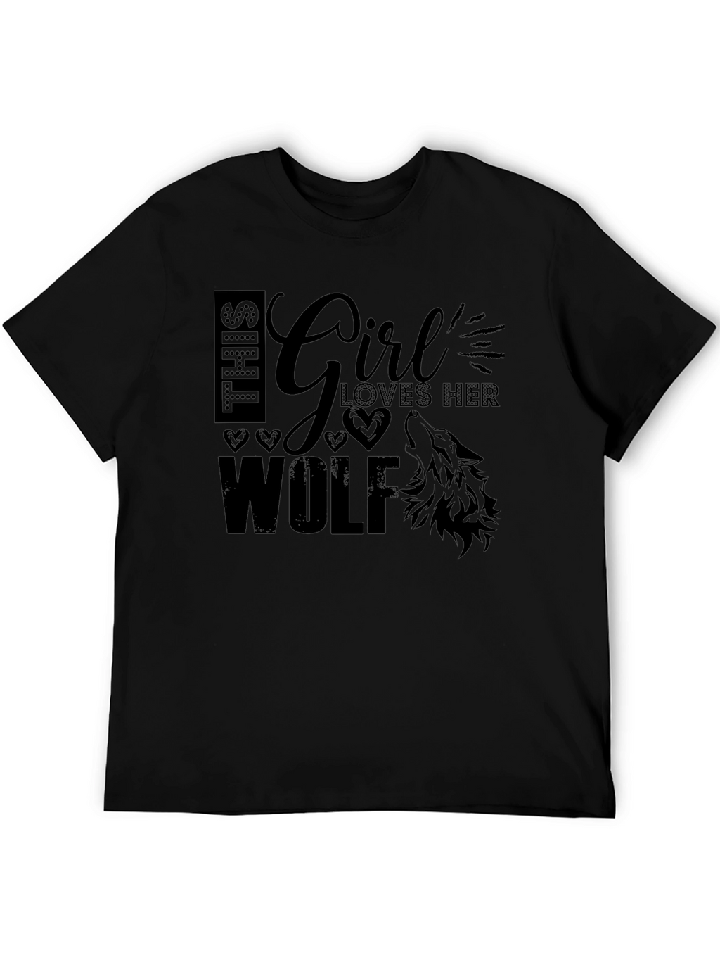 Girl Loves Her Wolf Graphic Tee