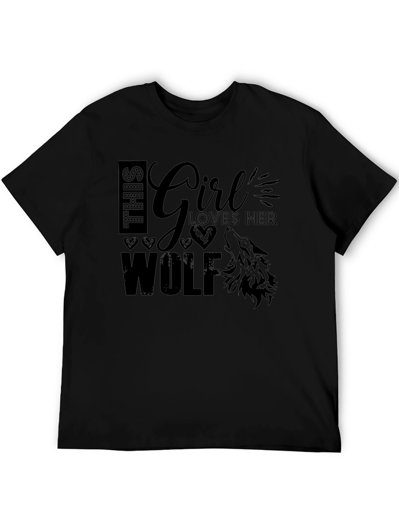 Girl Loves Her Wolf Graphic Tee