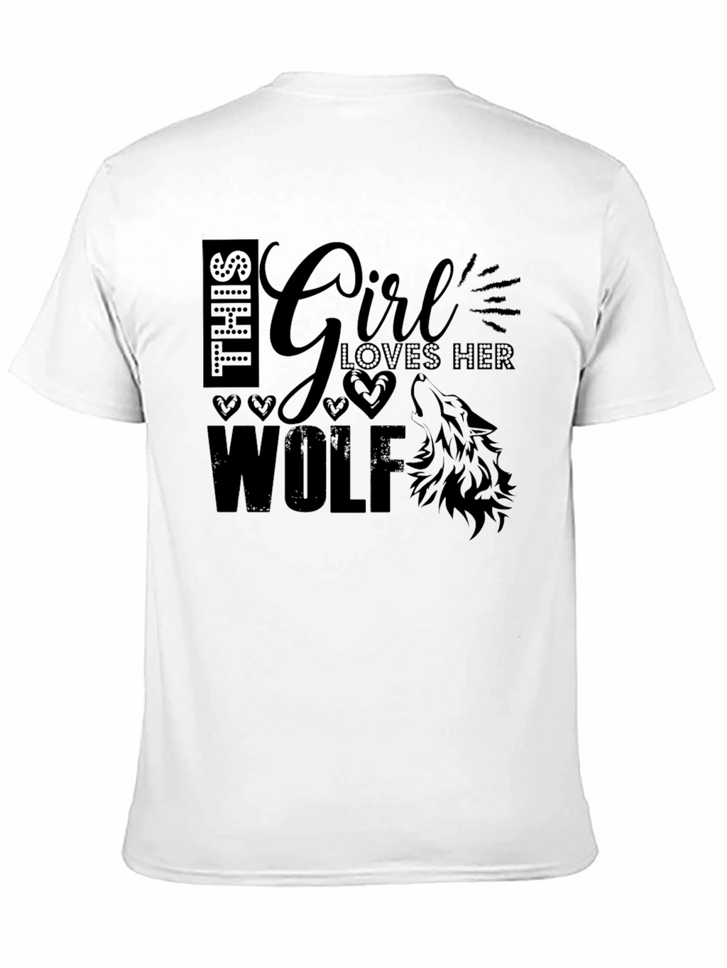 Girl Loves Her Wolf Graphic Tee