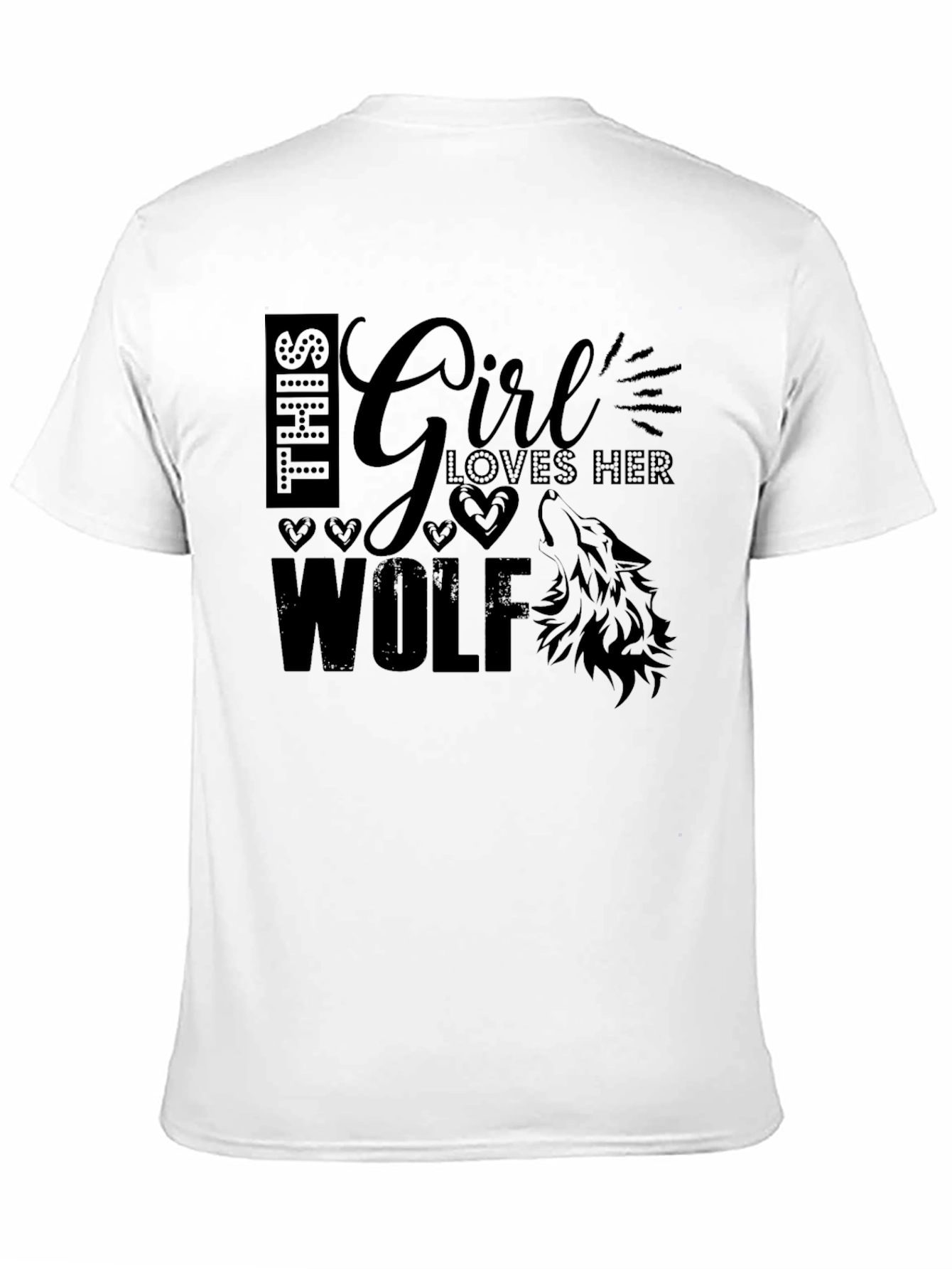 Girl Loves Her Wolf Graphic Tee