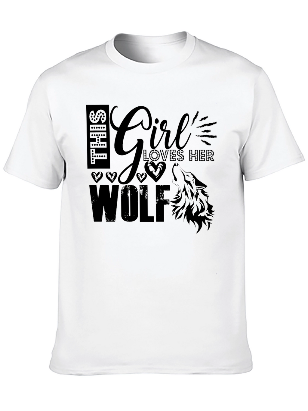 Girl Loves Her Wolf Graphic Tee