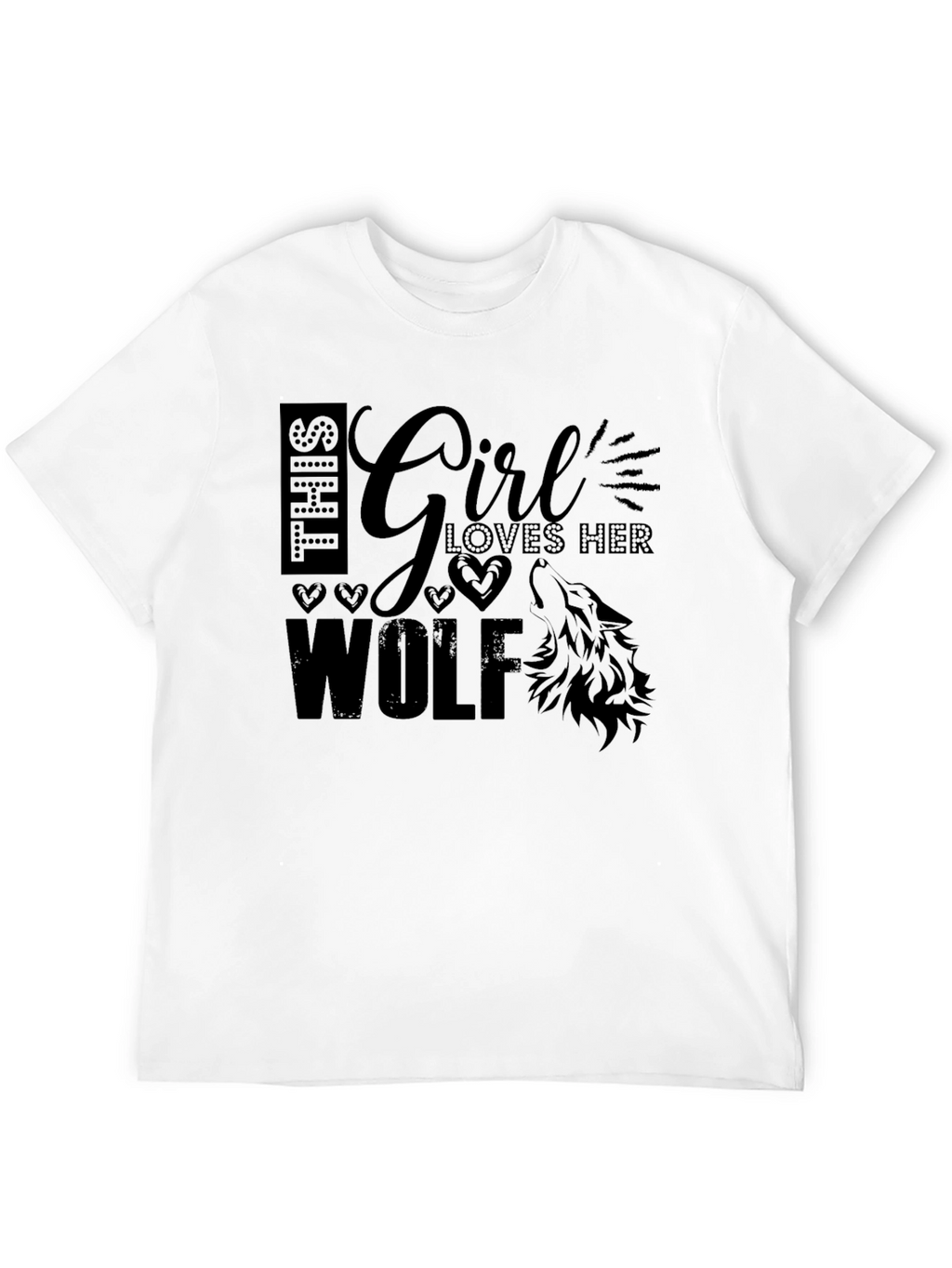 Girl Loves Her Wolf Graphic Tee