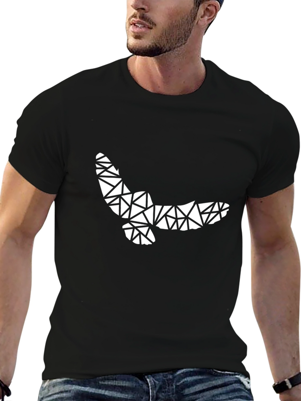 Geometric Owl T-Shirt - Black Graphic Tee