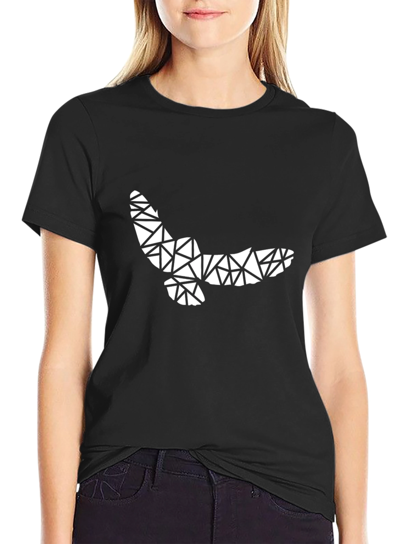 Geometric Owl T-Shirt - Black Graphic Tee