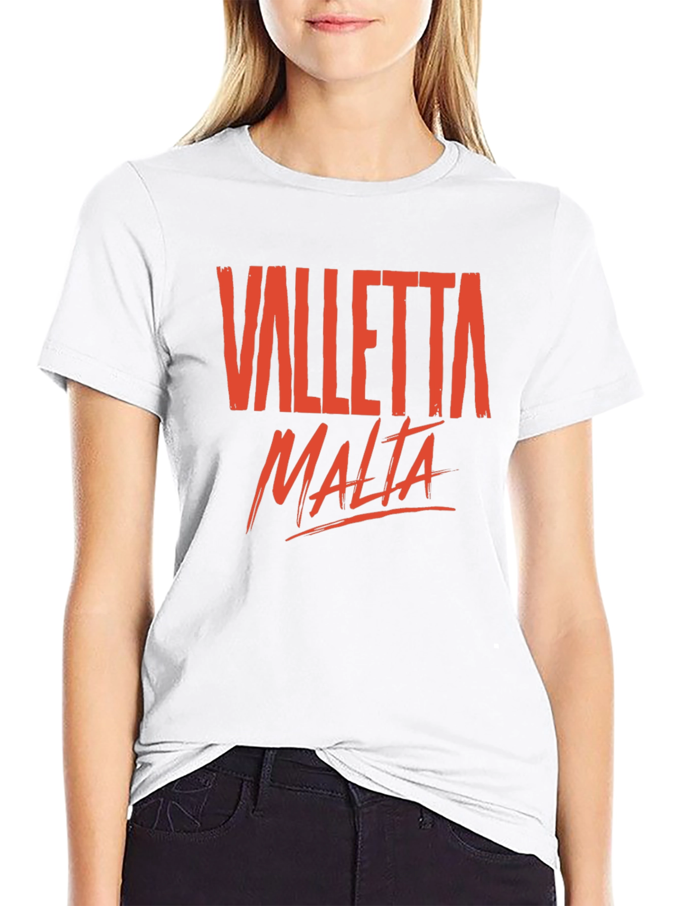 Valletta Malta Graphic T-Shirt - Casual Crew Neck Tee