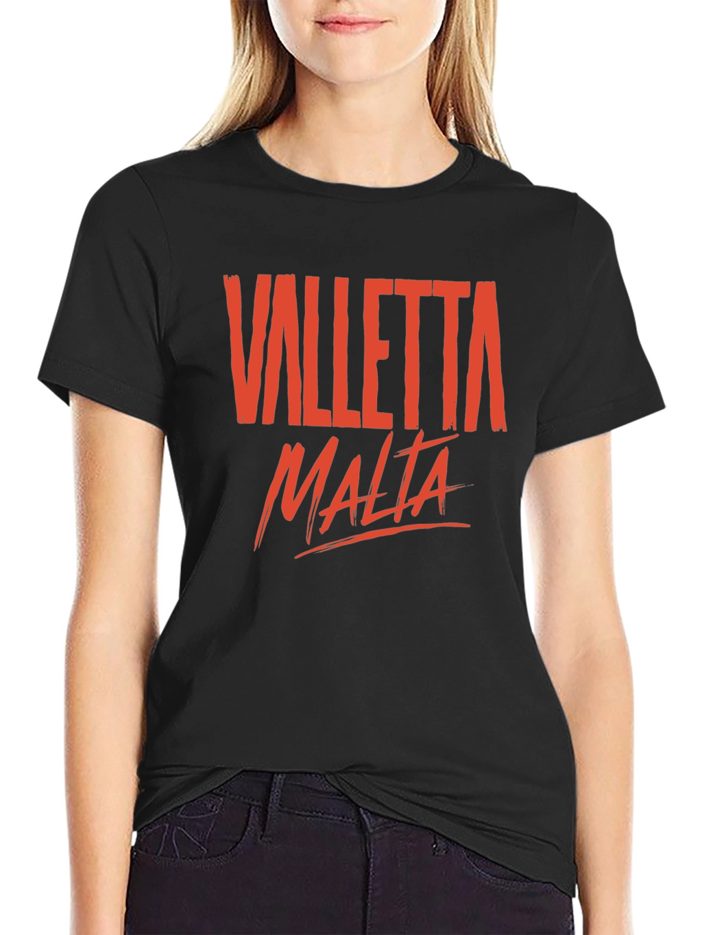 Valletta Malta Graphic T-Shirt - Casual Crew Neck Tee