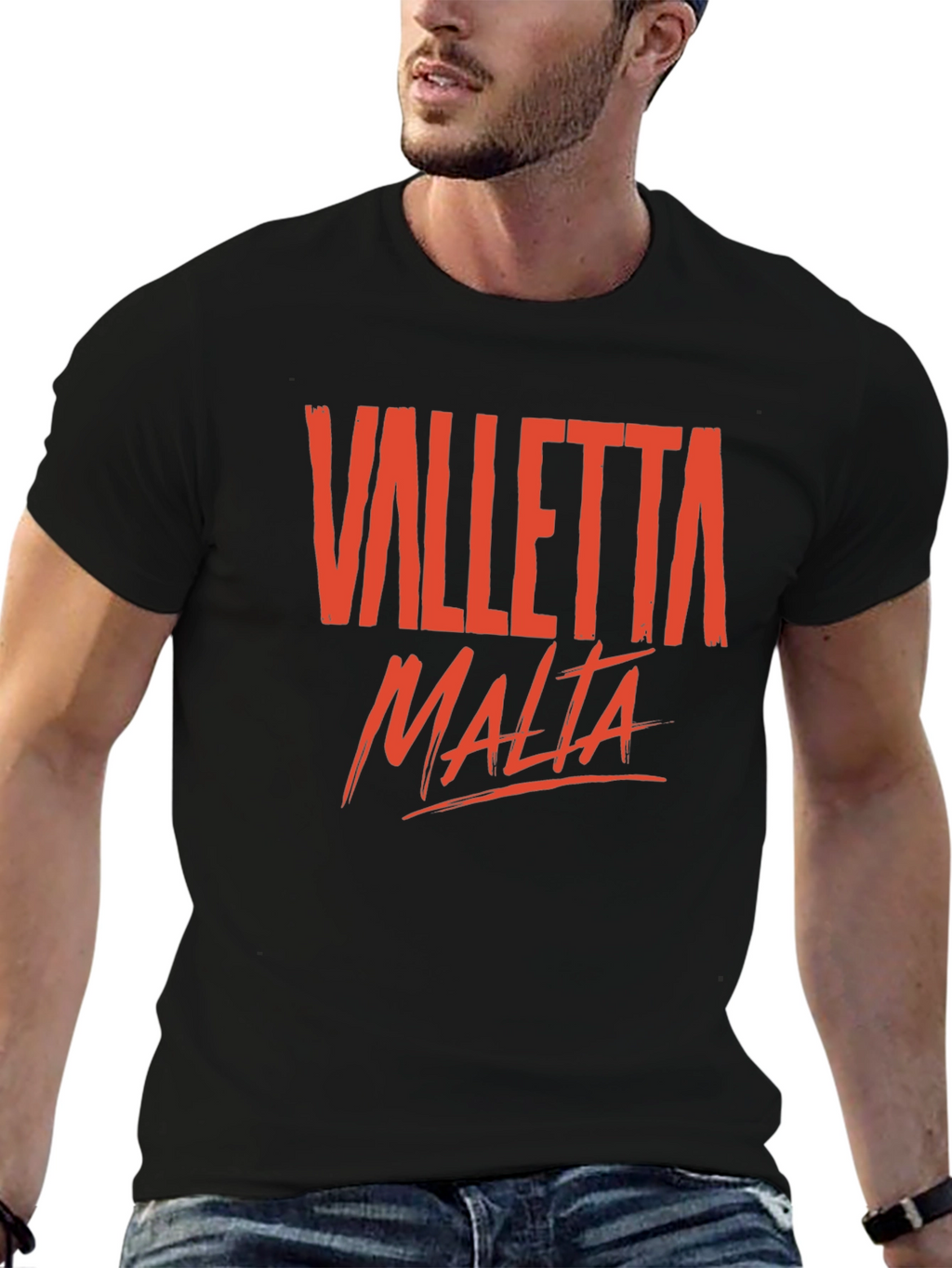 Valletta Malta Graphic T-Shirt - Casual Crew Neck Tee