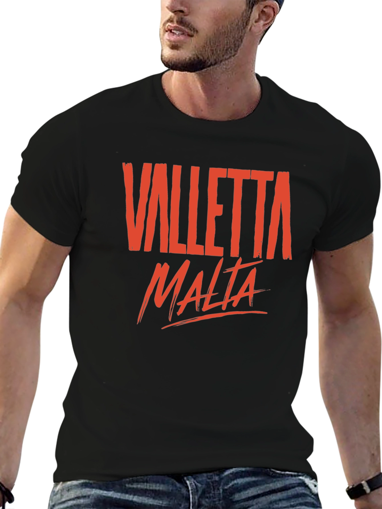 Valletta Malta Graphic T-Shirt - Casual Crew Neck Tee