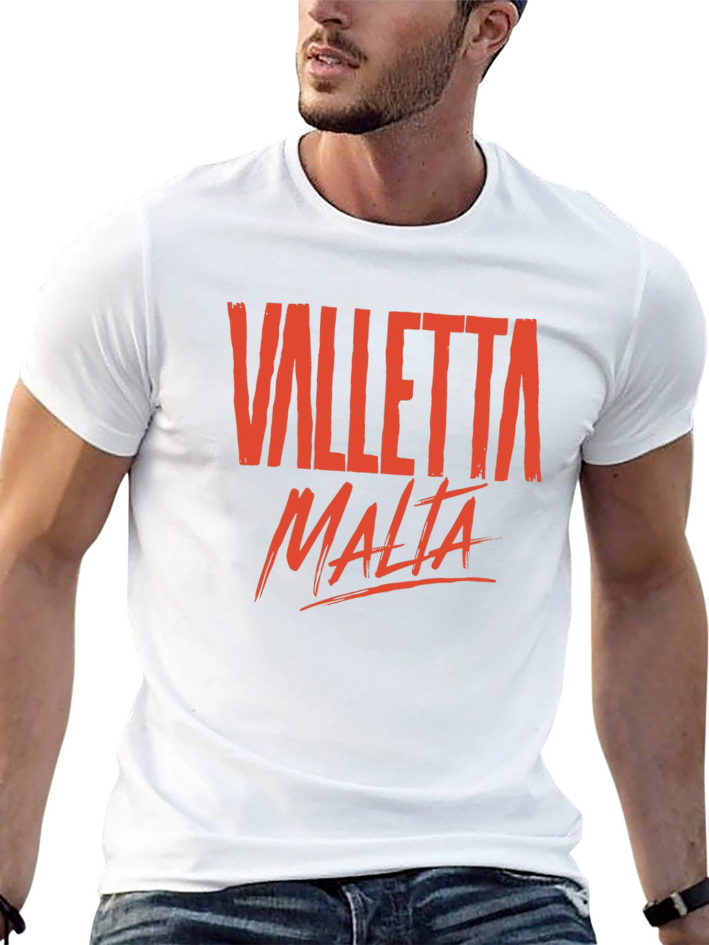 Valletta Malta Graphic T-Shirt - Casual Crew Neck Tee