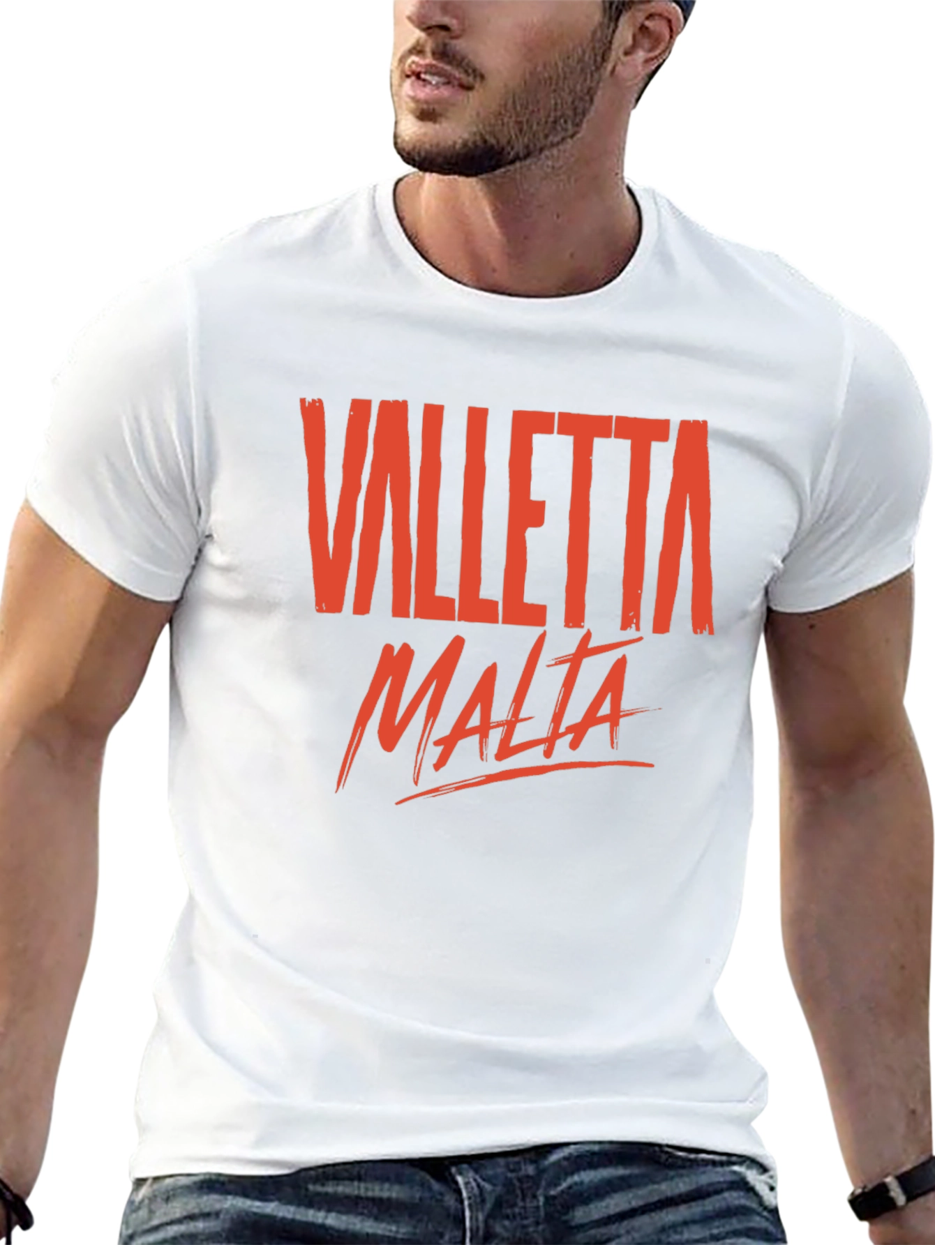 Valletta Malta Graphic T-Shirt - Casual Crew Neck Tee