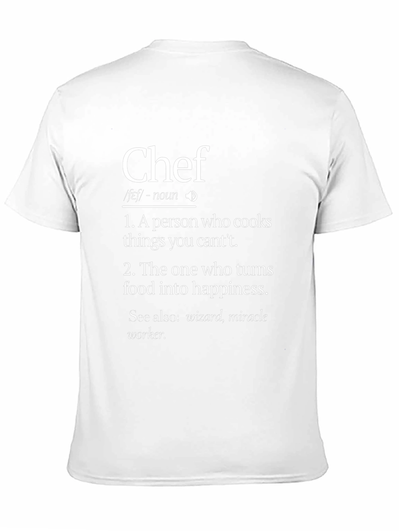 Chef Definition Graphic T-Shirt - Cooking Humor