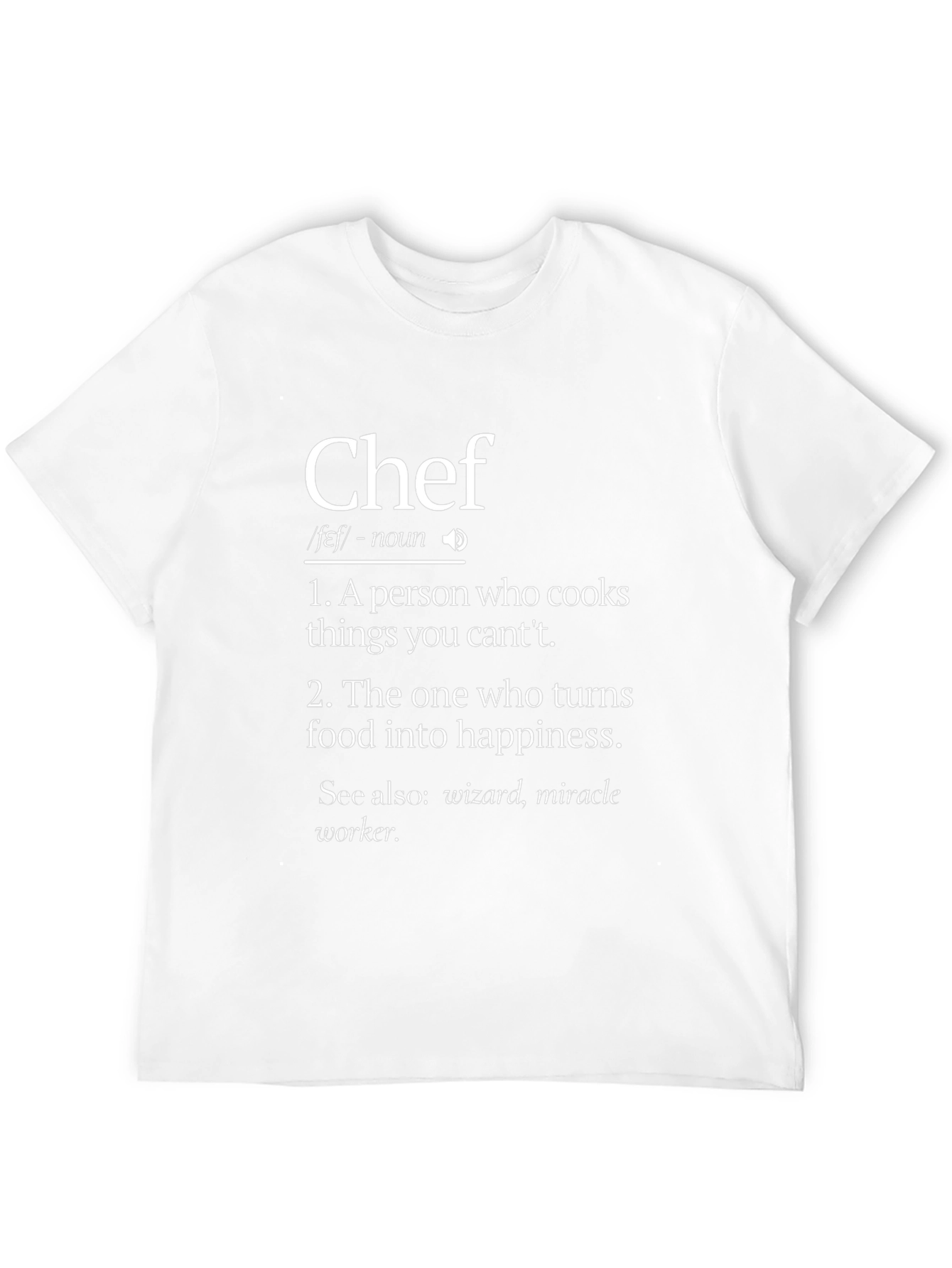 Chef Definition Graphic T-Shirt - Cooking Humor