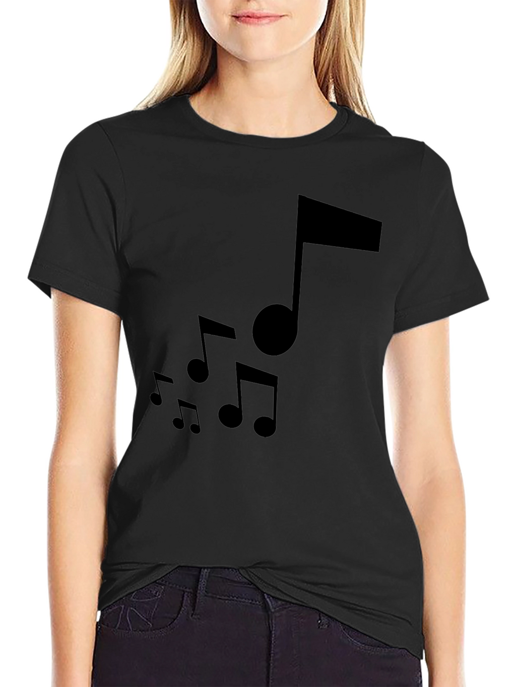 Musical Note Black T-Shirt - Stylish Graphic Tee