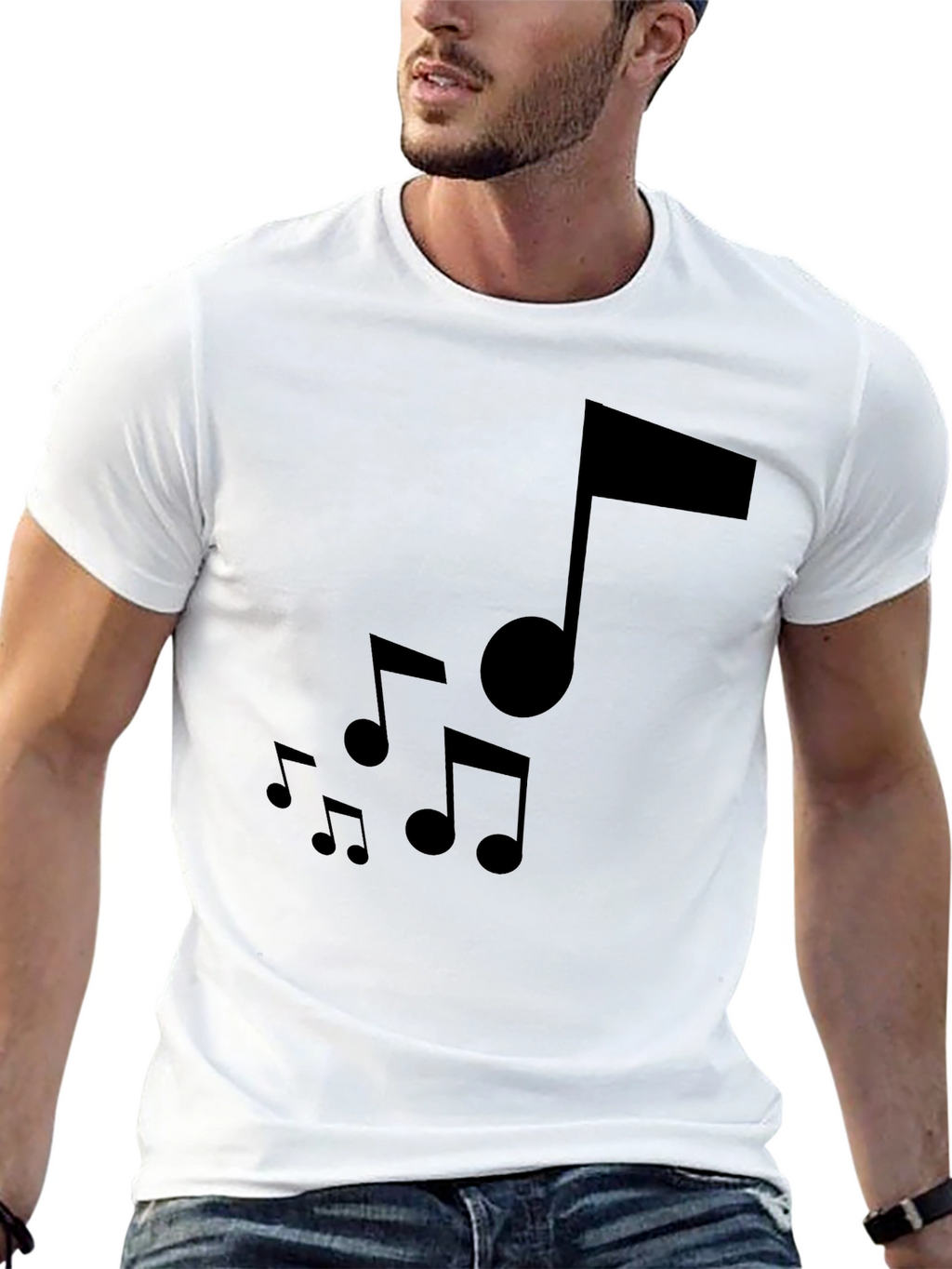 Musical Note Black T-Shirt - Stylish Graphic Tee