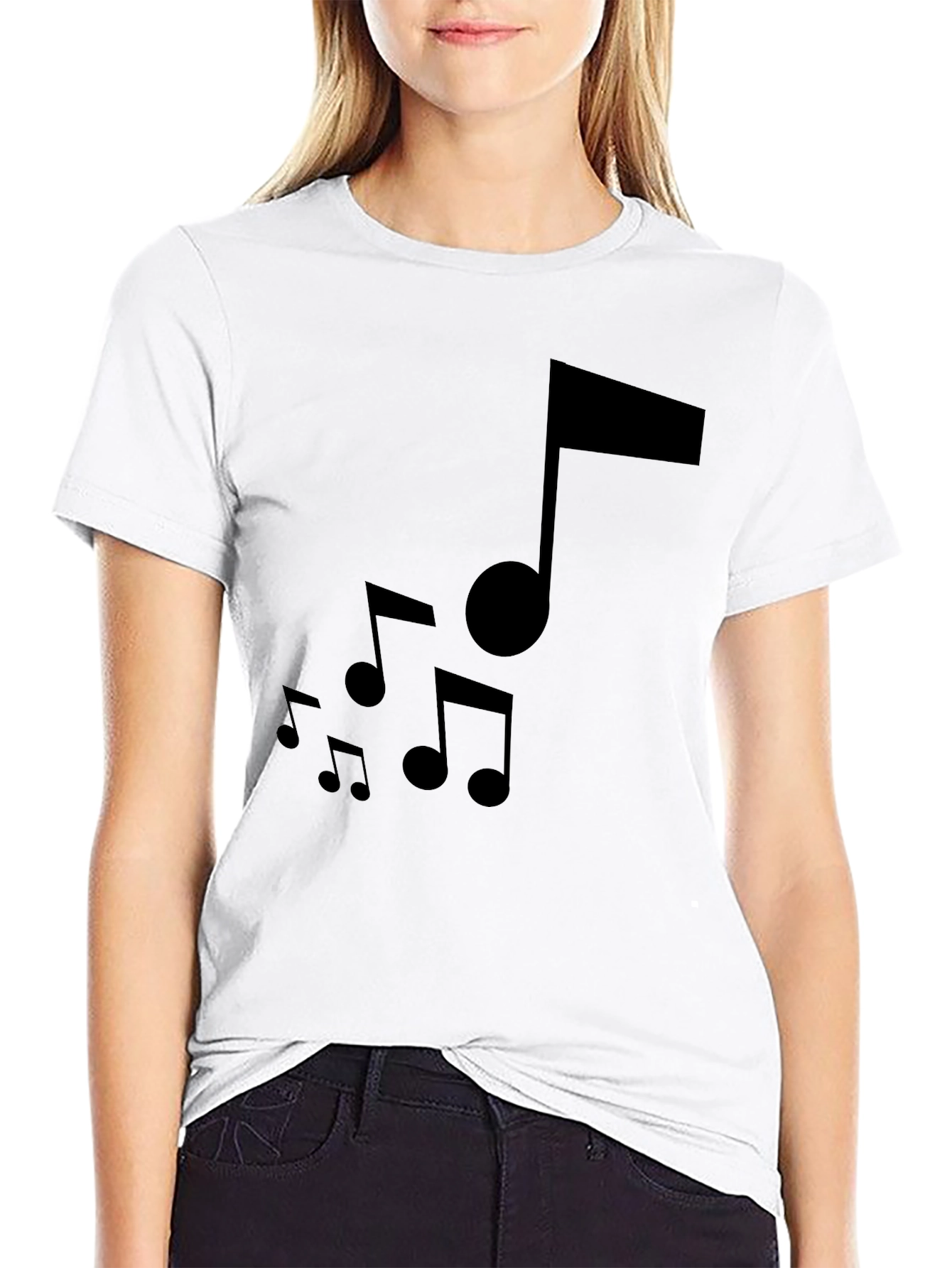 Musical Note Black T-Shirt - Stylish Graphic Tee
