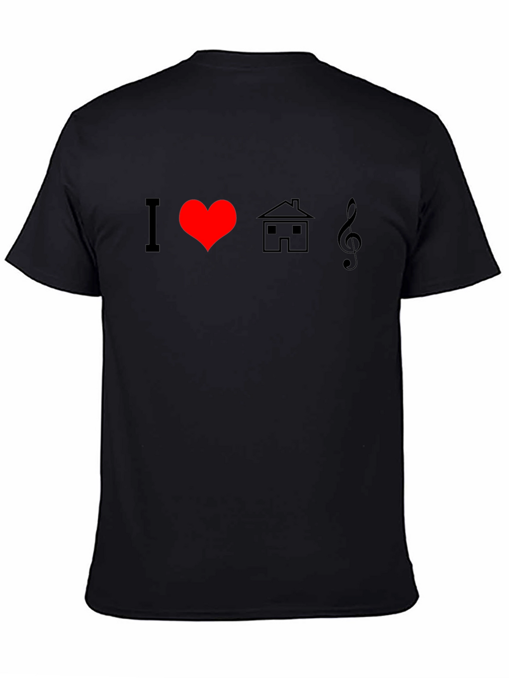 I Heart House Music Black T-Shirt