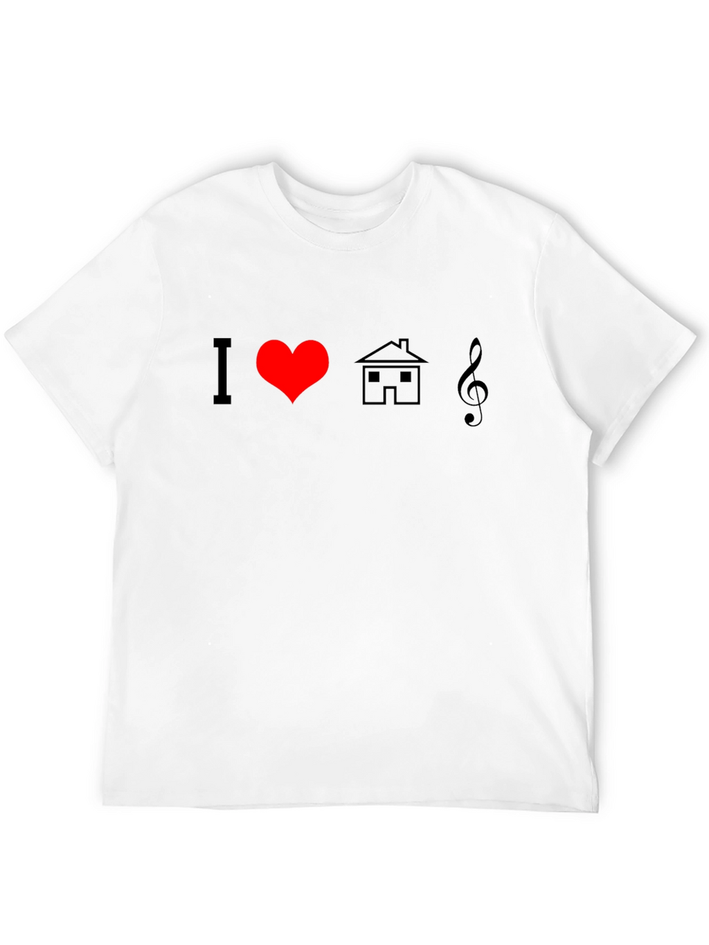 I Heart House Music Black T-Shirt