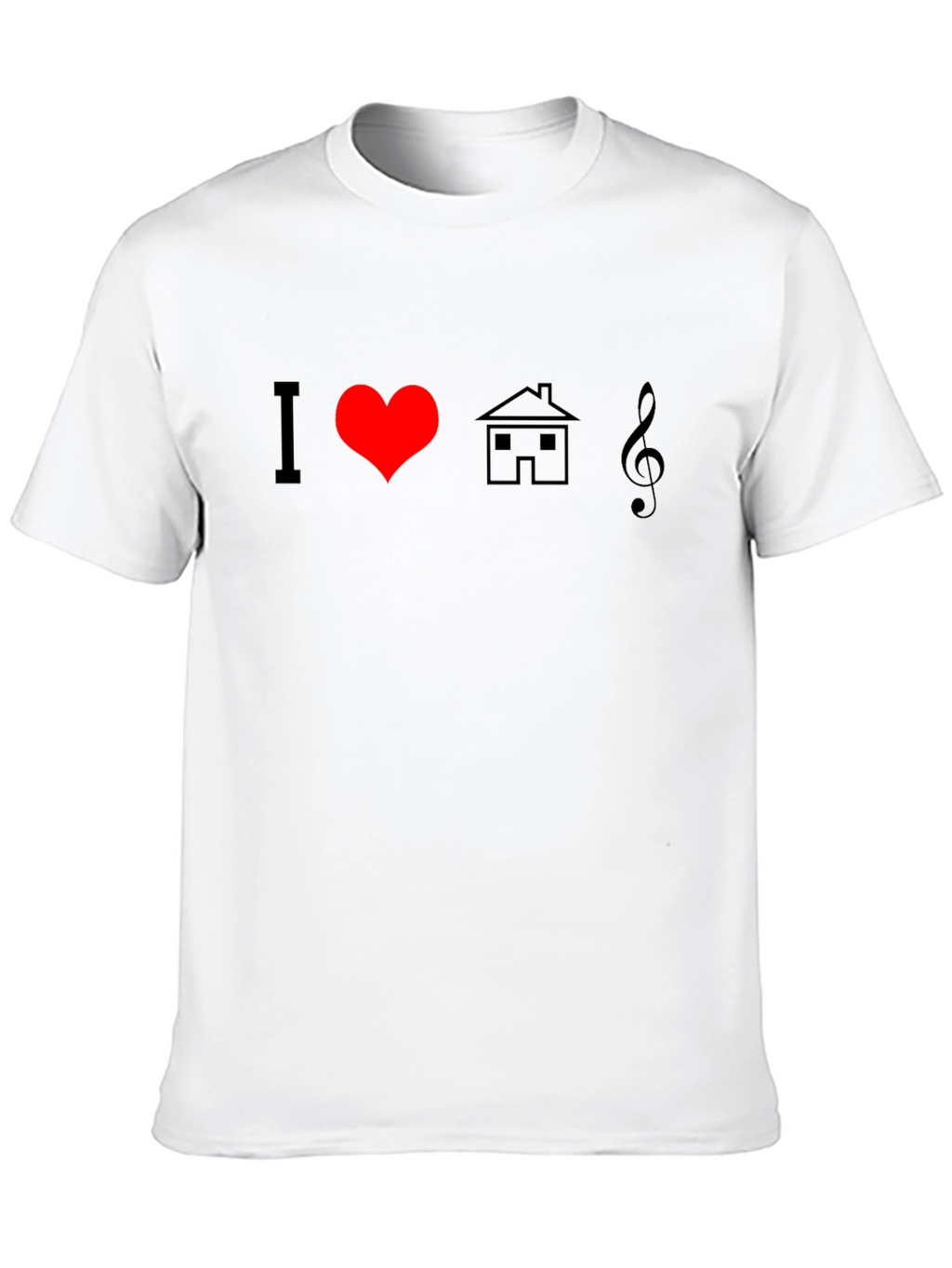 I Heart House Music Black T-Shirt