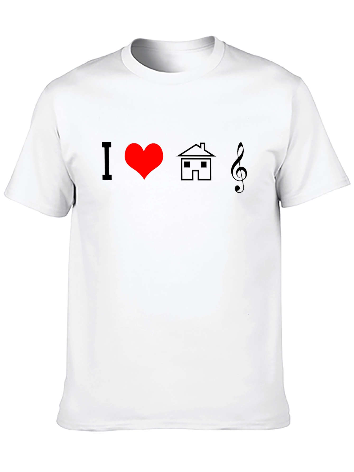 I Heart House Music Black T-Shirt