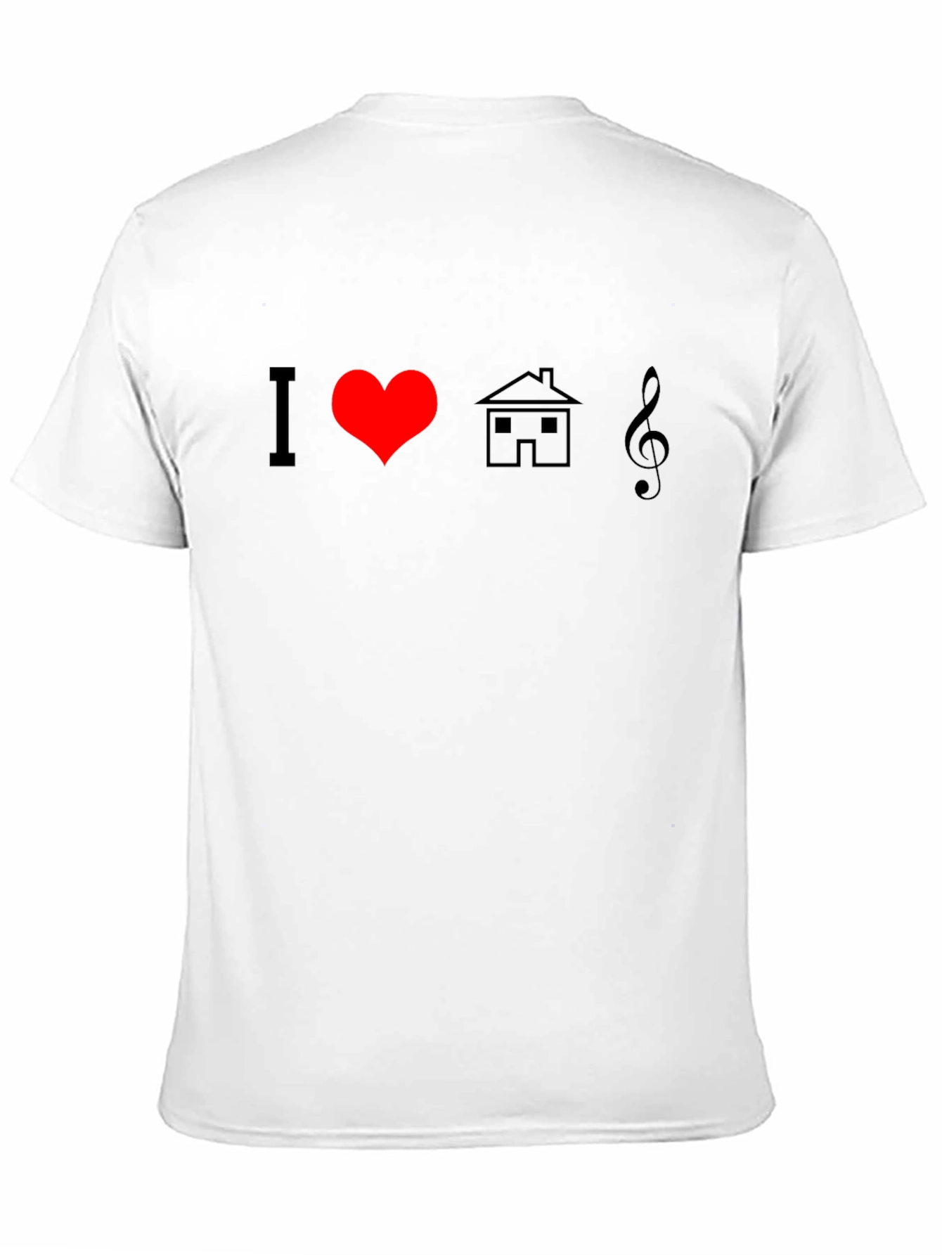 I Heart House Music Black T-Shirt