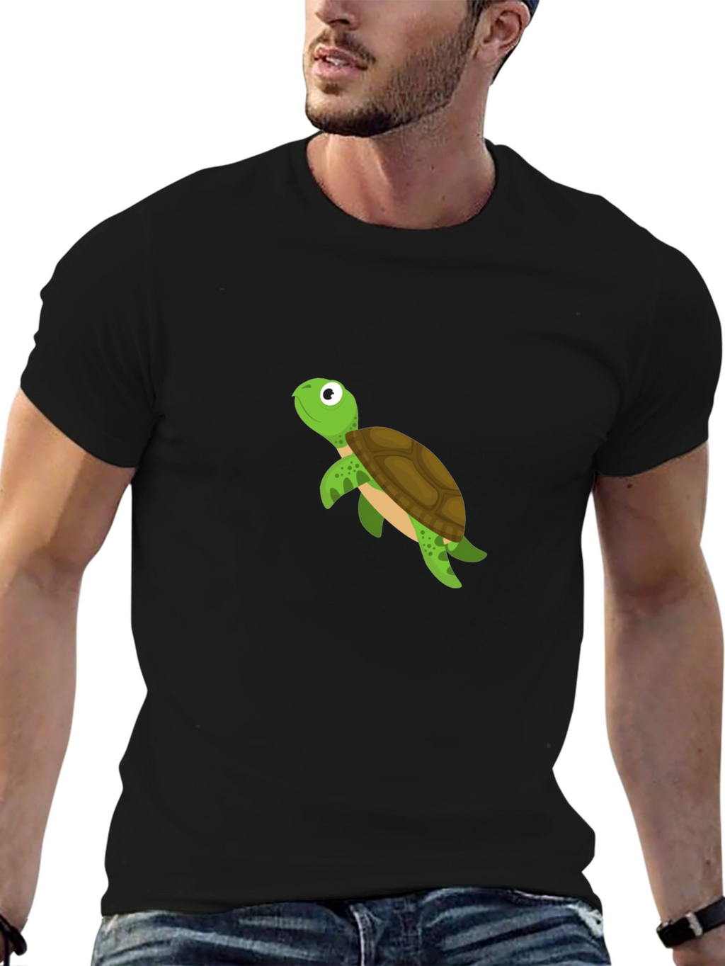 Turtle Graphic Tee - Mens Black T-Shirt