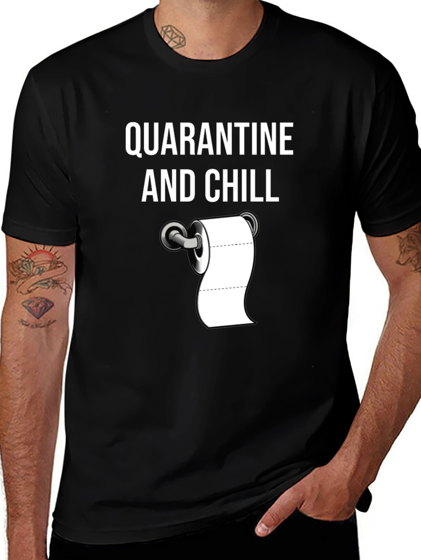 Quarantine and Chill T-Shirt Novelty Humor Tee