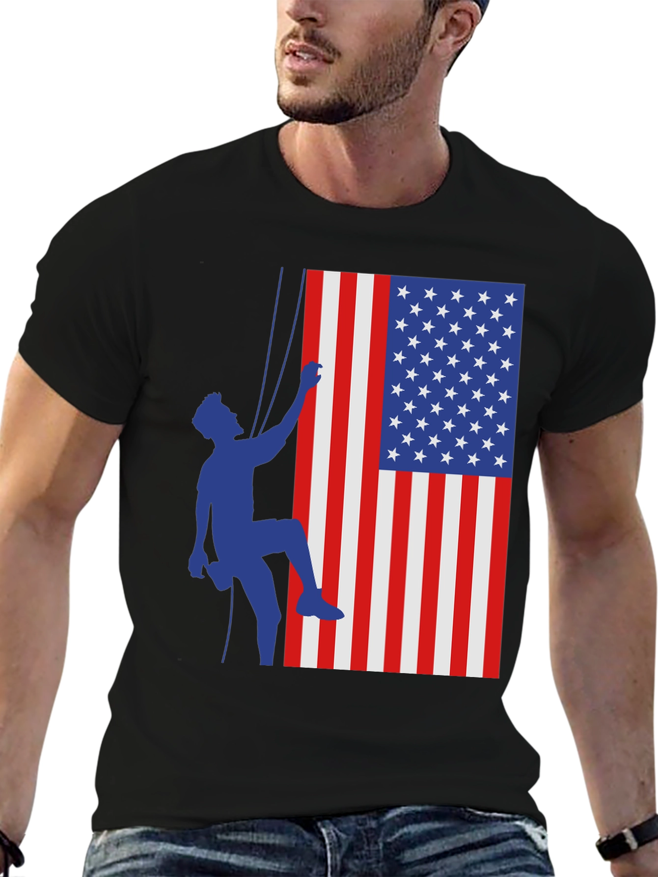 USA Climbing Patriotic Graphic Tee