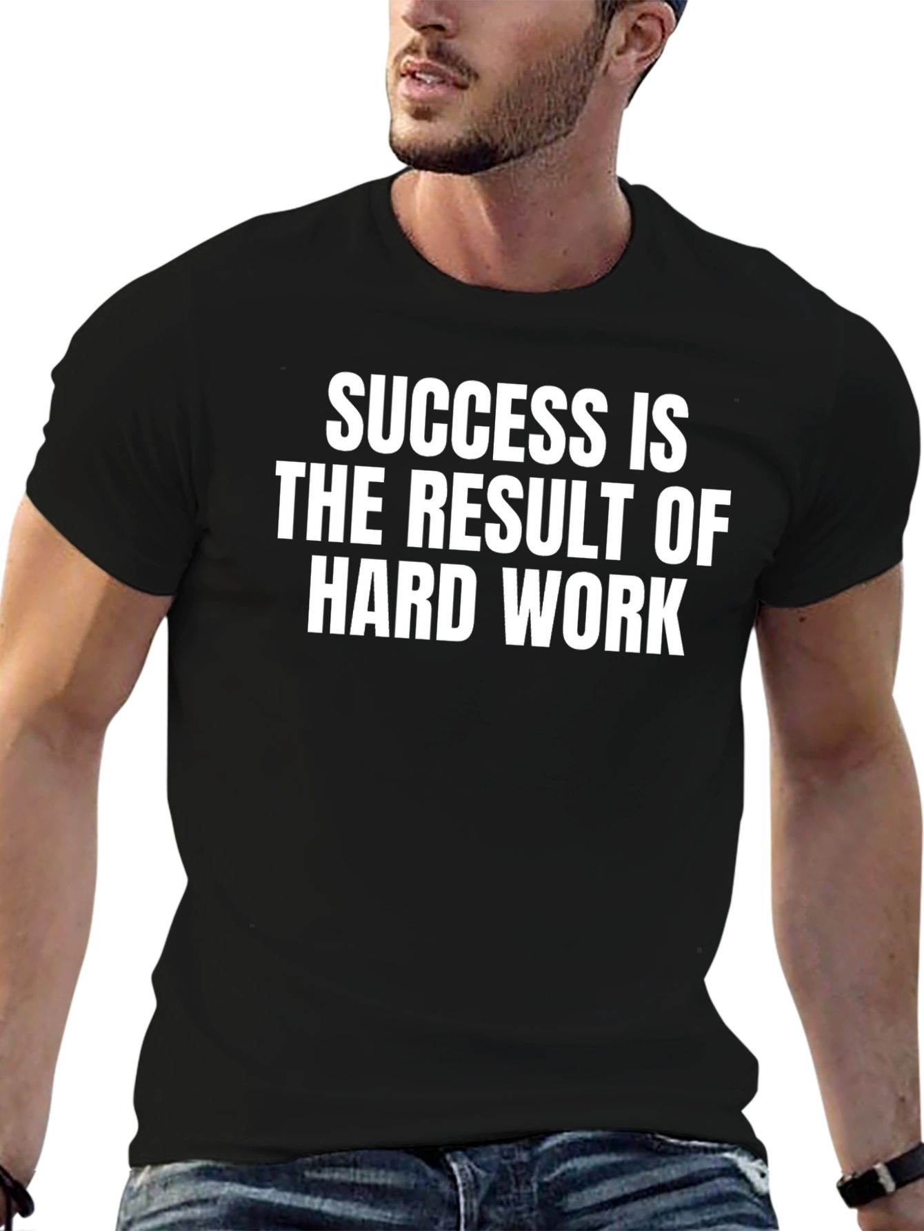 Success is Hard Work Black Graphic Tee