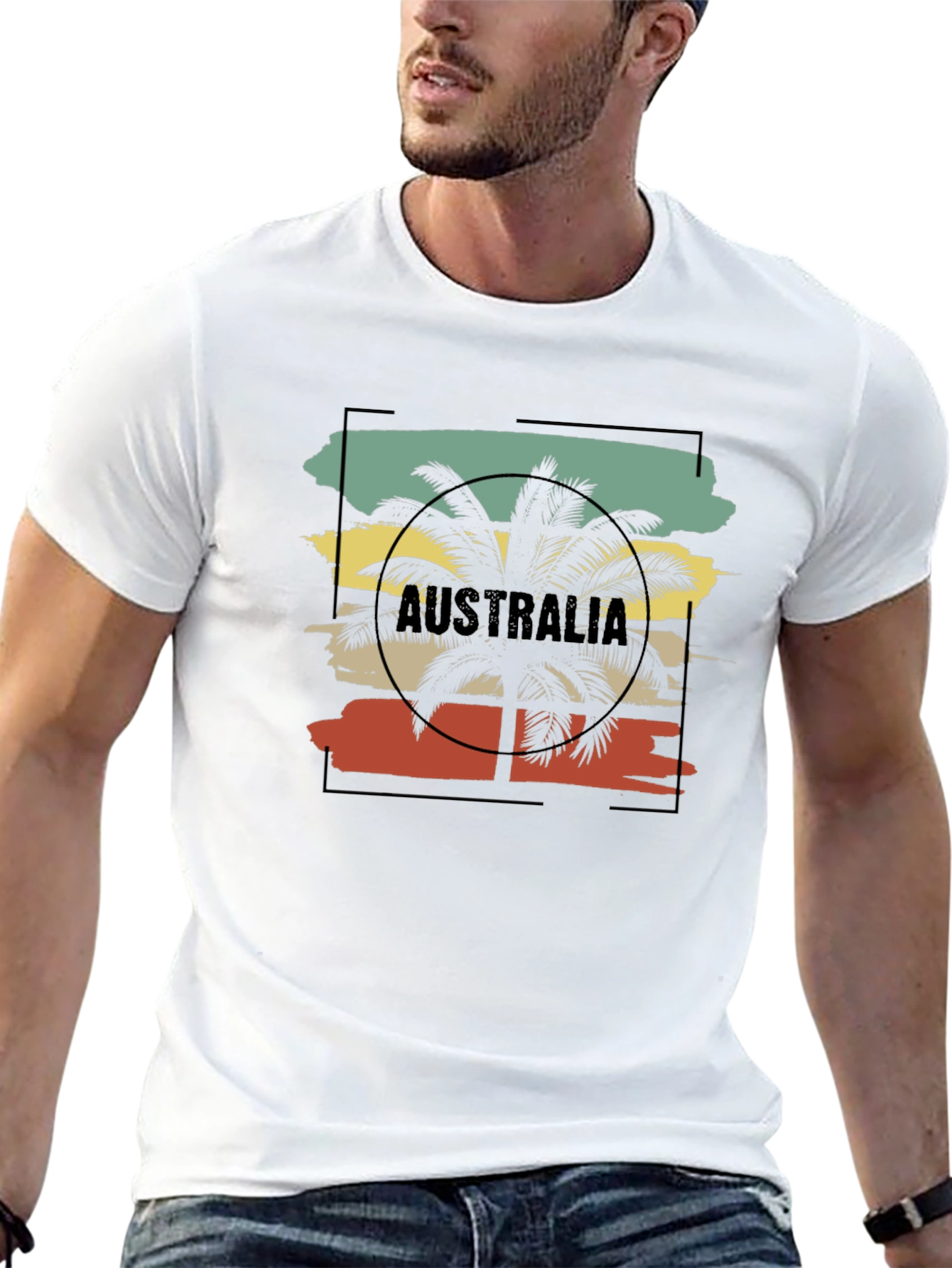 Australia Palm Tree Graphic T-Shirt